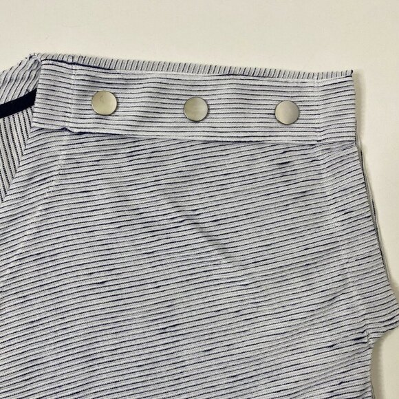 Jones New York Womens XL Short Sleeve V Neck Popover Top Ivory Navy Textured NEW - Picture 4 of 6